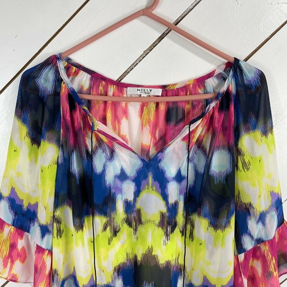 Milly For Design Nation Pink Blue Boho Tie-Dye Blo - Picture 2 of 9